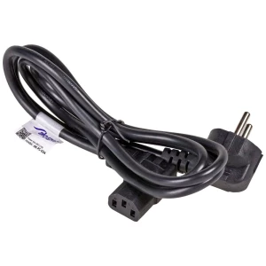 Akyga struja priključni kabel [1x ženski konektor IEC c13, 10 a - 1x sigurnosni utikač ] 1.50 m crna slika