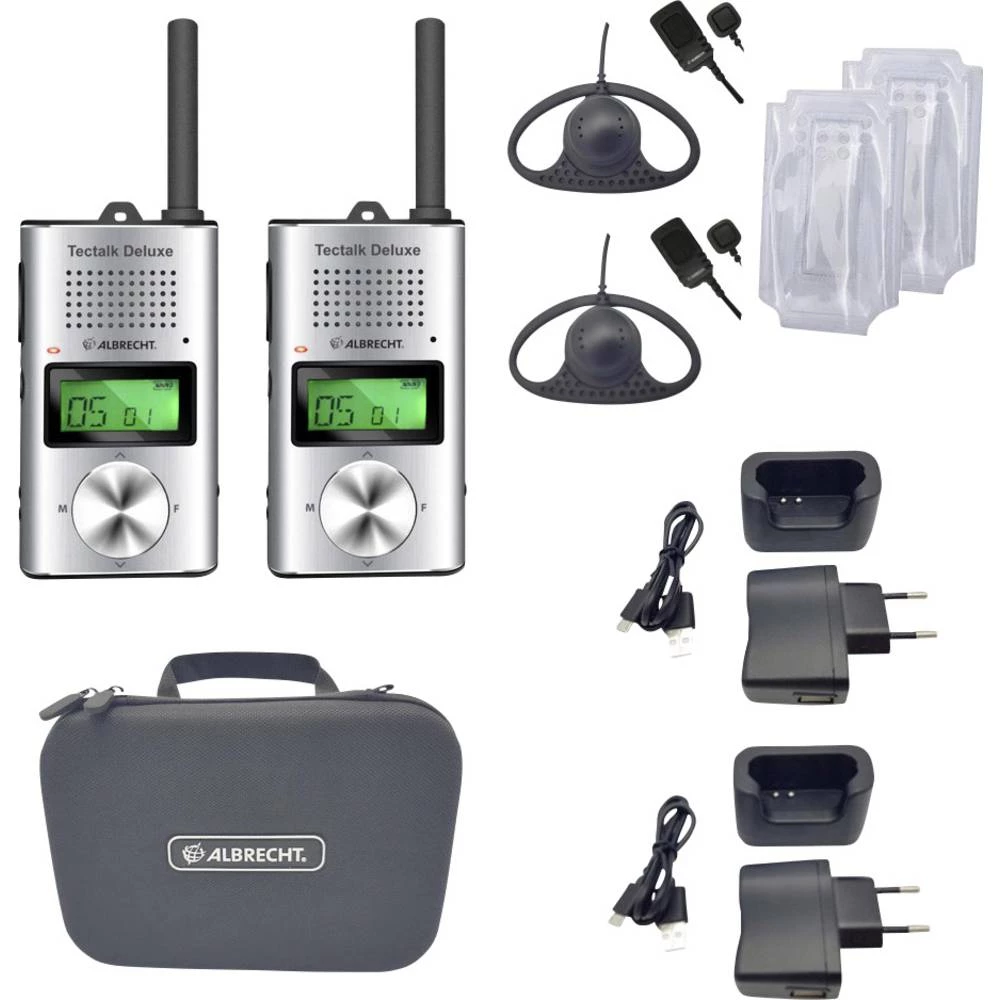 Albrecht Tectalk Deluxe 29895.S1 PMR radio stanica 2-dijelni komplet slika