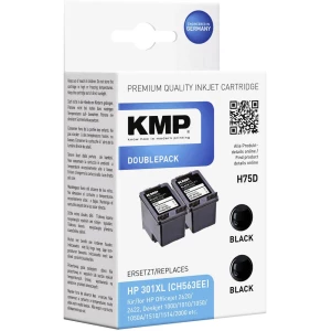 KMP Tinta Zamijena HP 301XL Kompatibilan 2-dijelno pakiranje Crn H75D 1719,4021 slika