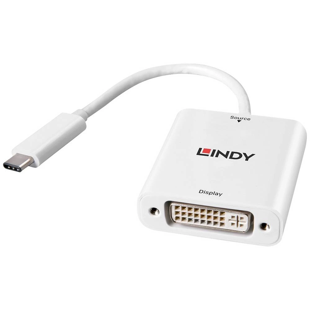 LINDY USB-C™ pretvarač [1x muški konektor USB-C™ - 1x ženski konektor dvi, 24 + 5 polova] slika