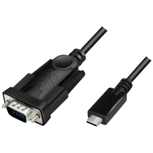 LogiLink serijsko sučelje adapter [1x muški konektor USB 2.0 tipa c - 1x 9-polni muški konektor D-Sub] 1.2 m crna slika