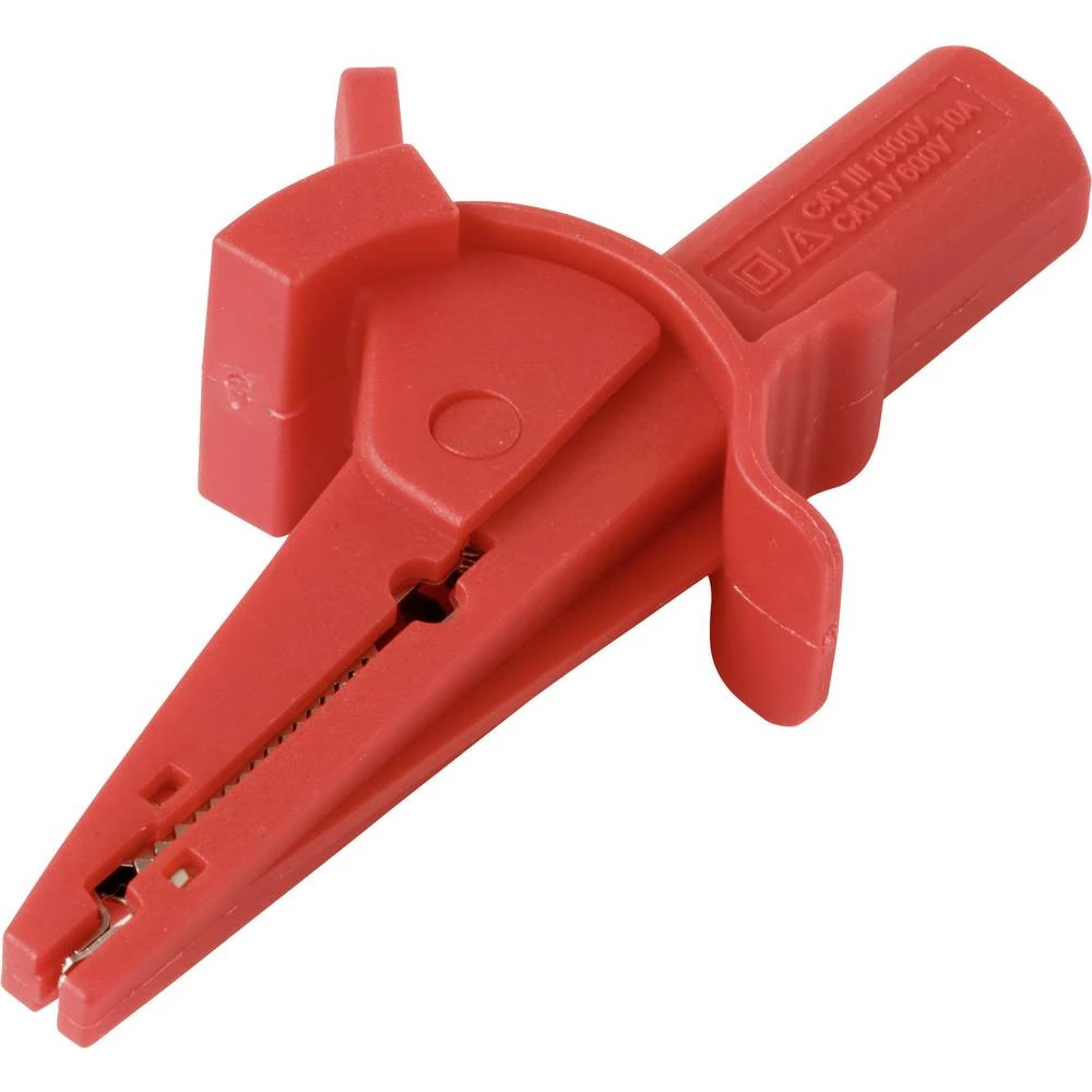 VOLTCRAFT MSK-130 krokodilska stezaljkaravnoCAT IV 600 V, CAT III 1000 V 10 Acrvena slika