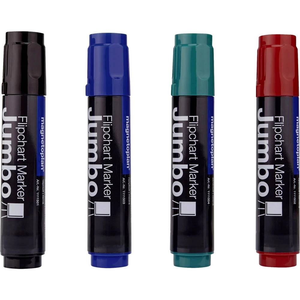 Magnetoplan 1111505 1111505 flipcHART marker crna, plava boja, zelena, crvena vodootporno: ne slika