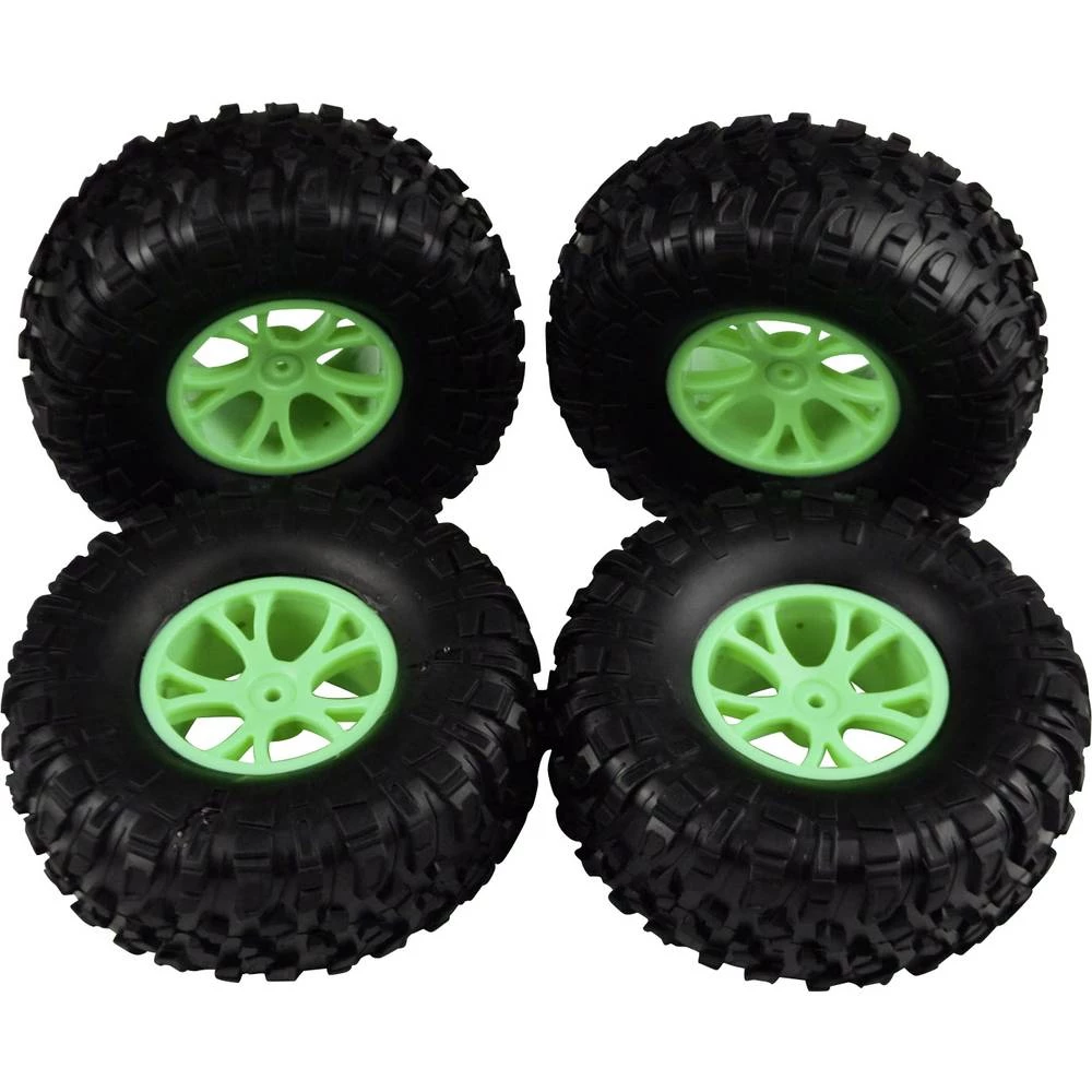 Reely 1:10 Buggy Kompletni kotači Block-Profil Y kraki Zelena 4 ST slika