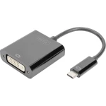 Digitus DA-70829 DVI / USB-C® adapter [1x USB-C® - 1x ženski konektor DVI, 24 + 5 polova] crna sa zaštitom, okrugli 0.1 m