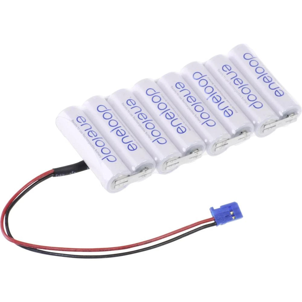 Aku-pack 8x Mignon (AA) Kabel, Utikač NiMH Panasonic eneloop Reihe F1x8 Futaba 9.6 V 1900 mAh slika