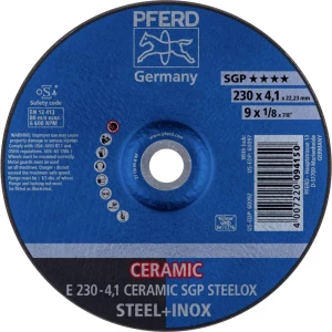 PFERD 62100230 E 230-4,1 CERAMIC SGP STEELOX ploča za grubu obradu s glavom  230 mm 22.23 mm 10 St. slika