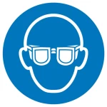 obvezni znak Koristi zaštitu za oči, Higijena i udaljenost aluminij (Ø) 400 mm  ISO 7010 1 St.