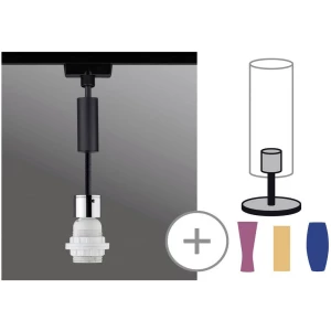 Svjetiljka za visokonaponski sustav šina 1-fazni 20 W Paulmann Crna (mat), Krom boja slika