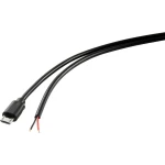 TRU COMPONENTS kabel za napajanje Raspberry Pi [1x muški konektor USB 2.0 tipa micro-B - 1x slobodan kraj] 1.00 m crna