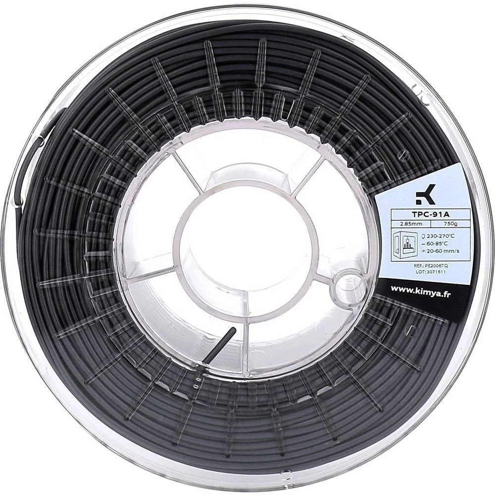3D pisač filament Kimya PE2004TQ TPC 2.85 mm Crna 750 g slika