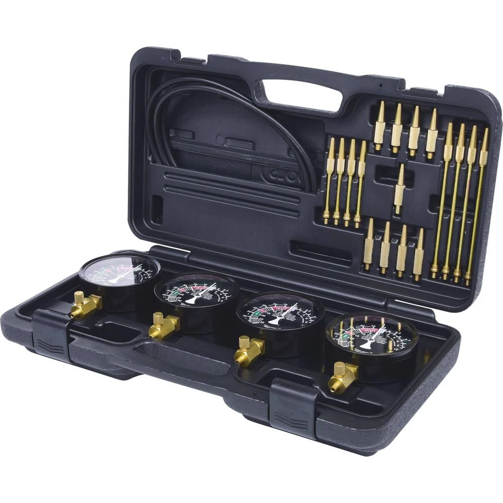 KS Tools 150.3600 Uređaj za ispitivanje sinkronog karburatora sa 4 sinkrona sata, 28 komada slika