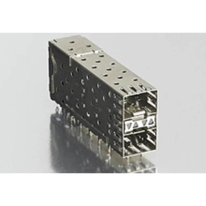 Molex 756405001 Small Form-factor Pluggable (SFP) Stacked 2-by-1 Multi-Port Connector with 4 Lightpipes, with Press-fit P slika