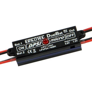 Emcotec DPSI Micro DualBat JR baterijska skretnica 4.8 - 8.4 V slika