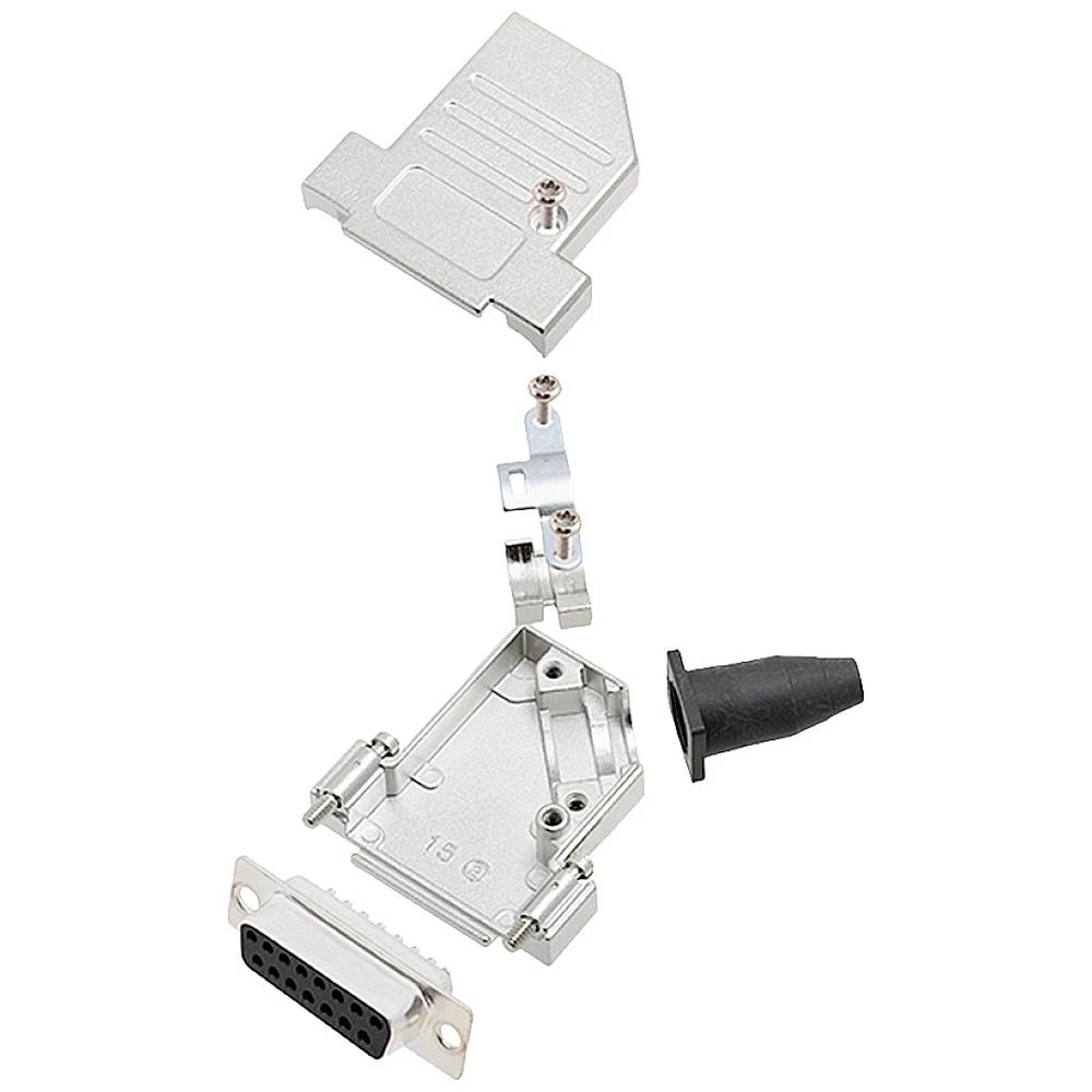 Višestruki ženski konektor D-SUB komplet 45 ° Broj polova: 15 Lemni kup encitech DTSL15-SJSRG-S-DBS-K 1 ST slika