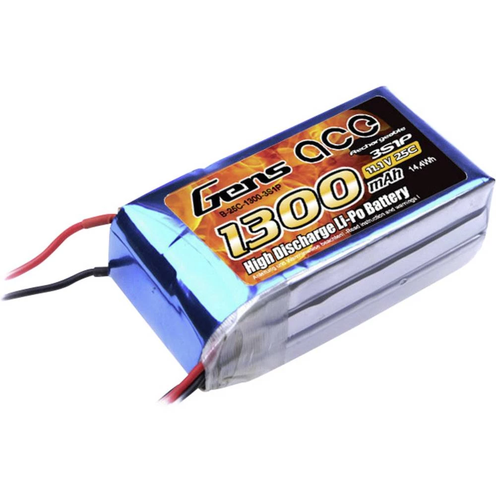 LiPo akumulatorski paket za modele 11.1 V 1300 mAh Broj ćelija: 3 25 C Gens ace Softcase Sustav T-konektora slika