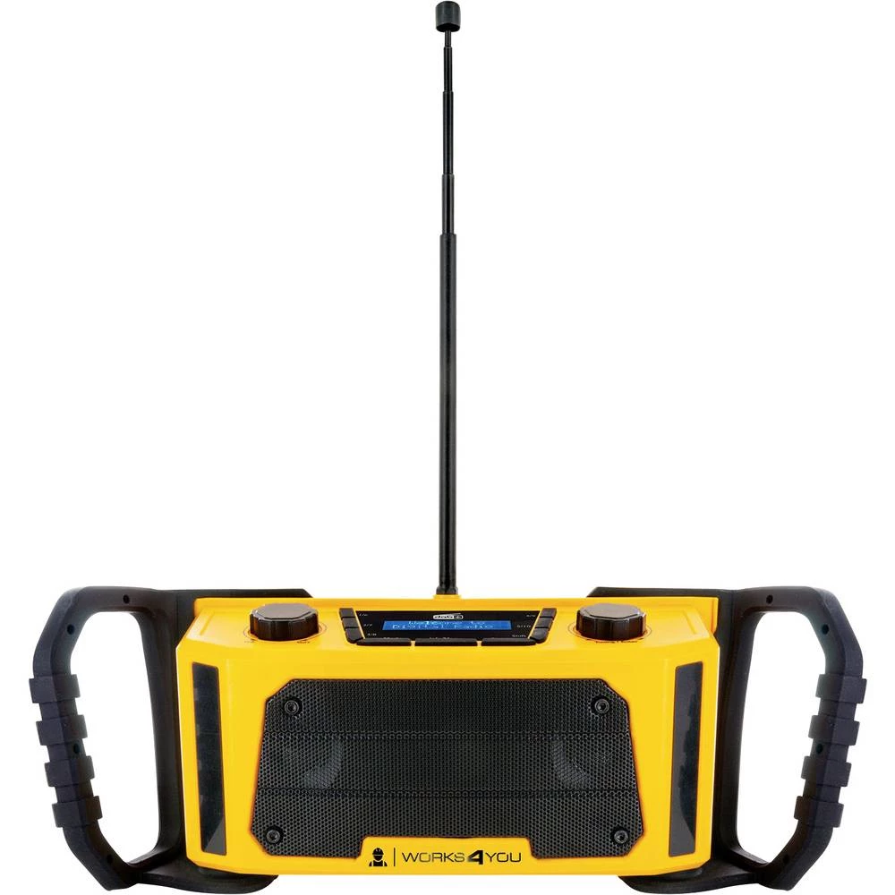 Schwaiger DABWORK513 N/A aux, DAB+, bežični prijem zaštićeno protiv prskanja crna, žuta slika