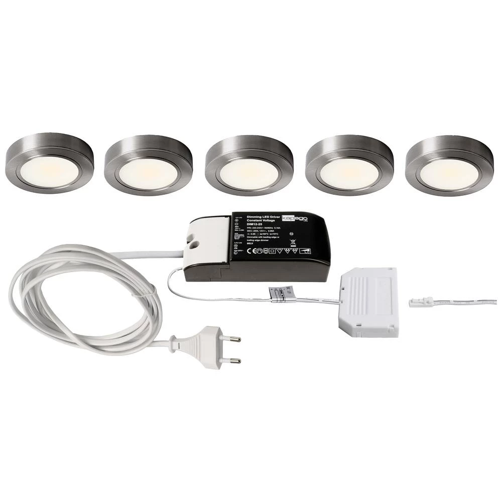 Deko Light Baham I sastavna rasvjeta   LED LED fiksno ugrađena 2.50 W Energetska učinkovitost 2021: G (A - G) toplo bijela srebrna slika