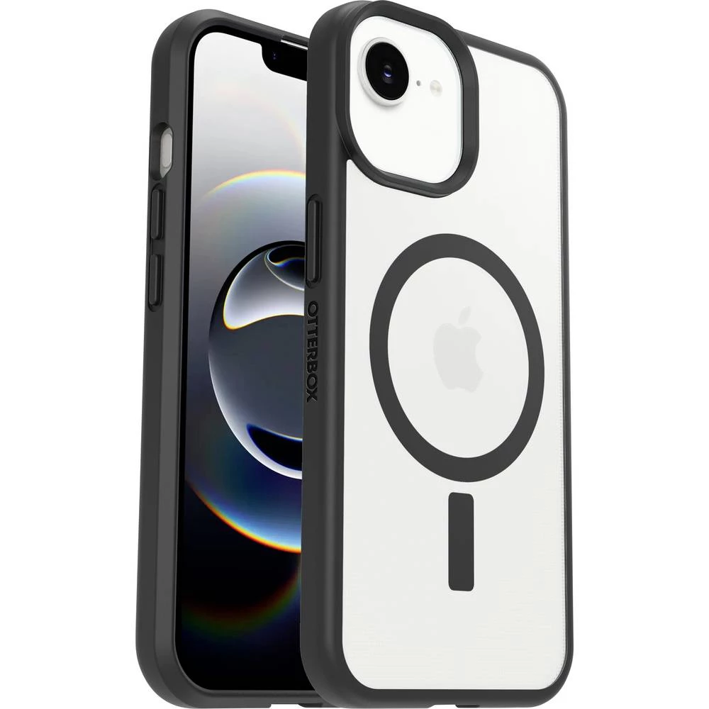 Otterbox React stražnji poklopac za mobilni telefon Apple iPhone 13, iPhone 14, iPhone 15, iPhone 16e prozirna, crna ind slika
