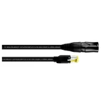 Cordial 15553 RJ45 mrežni kabel, Patch kabel CAT 5e S/UTP 20.00 m crna PUR plašt 1 St.