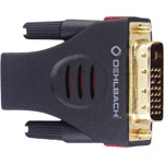 Oehlbach DVI / HDMI Adapter [1x Muški konektor DVI, 18 + 1 pol - 1x Ženski konektor HDMI] Crna pozlaćeni kontakti