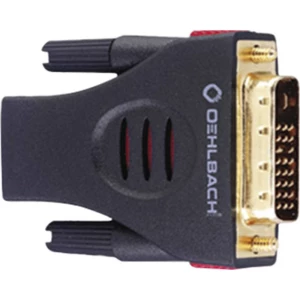 Oehlbach DVI / HDMI Adapter [1x Muški konektor DVI, 18 + 1 pol - 1x Ženski konektor HDMI] Crna pozlaćeni kontakti slika