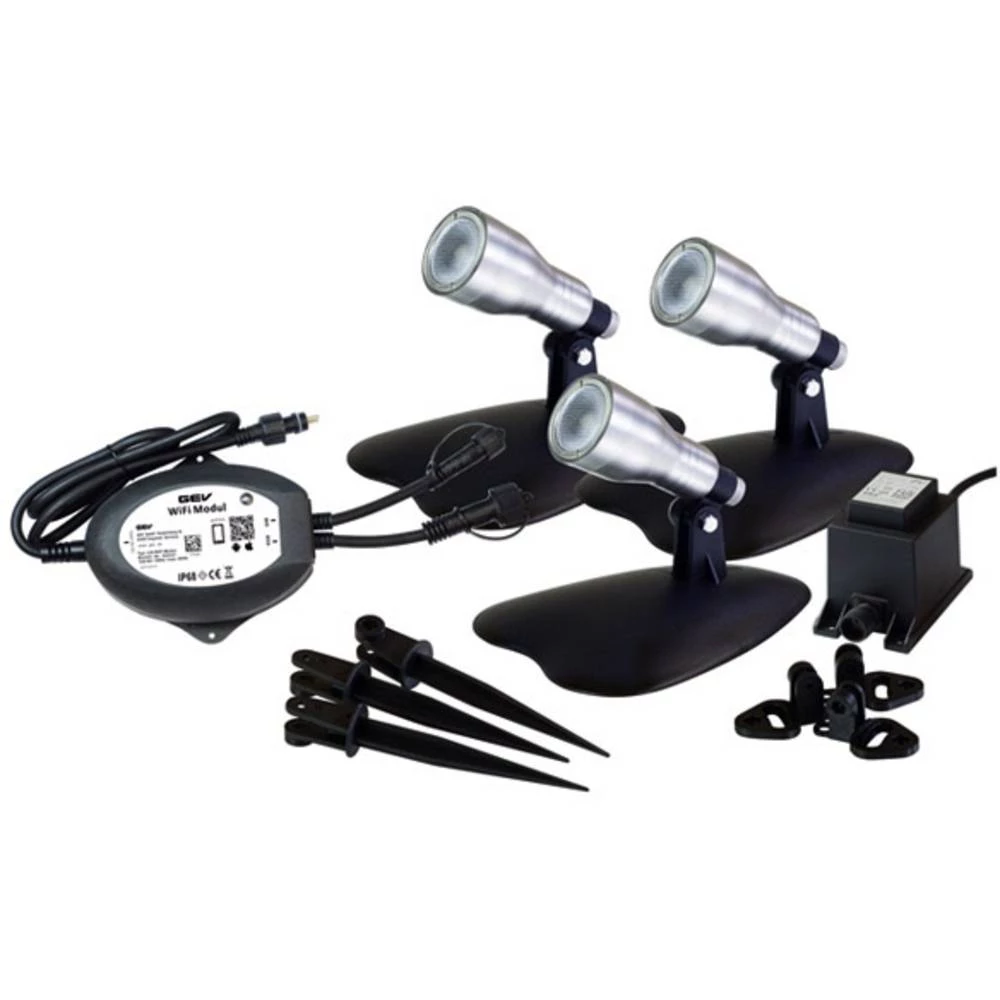 Set LED reflektora za vrt LED 12 W Toplo-bijela GEV Viola 022232 Antracitna boja slika