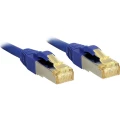 LINDY 47277 RJ45 mrežni kabel, Patch kabel cat 6a (sirovi kabel cat 7) S/FTP 1.00 m plava boja sa zaštitom za nosić 1 St. slika