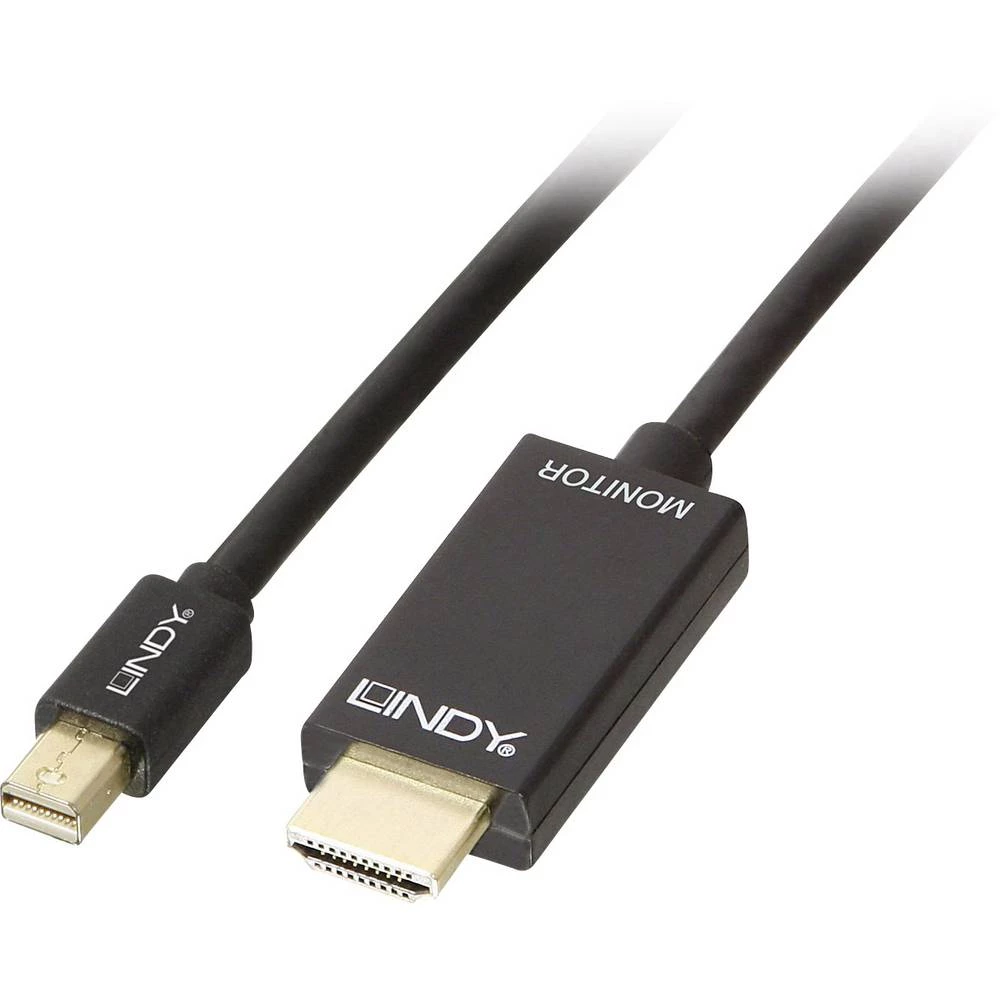 LINDY Mini-DisplayPort / HDMI adapterski kabel Mini DisplayPort utikač, HDMI-A utikač 5.00 m crna 36929  DisplayPort kabel slika