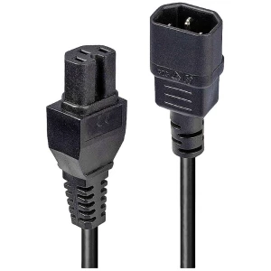 LINDY struja priključni kabel [1x muški konektor iec, c14 - 1x ženski konektor iec c15] 2 m crna slika