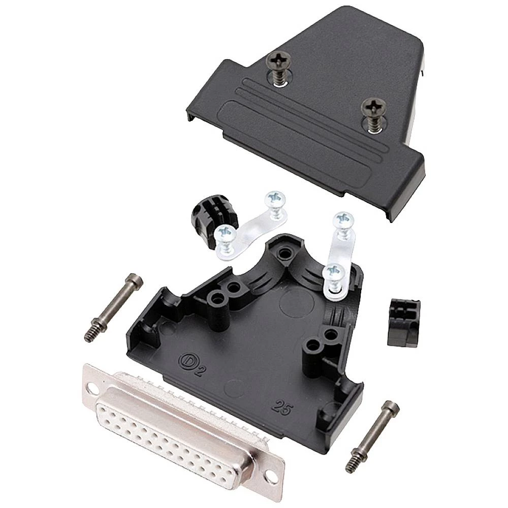 Višestruki ženski konektor D-SUB komplet 180 ° Broj polova: 25 Lemni kup encitech TRI-P-25-DMS-W-K 1 ST slika