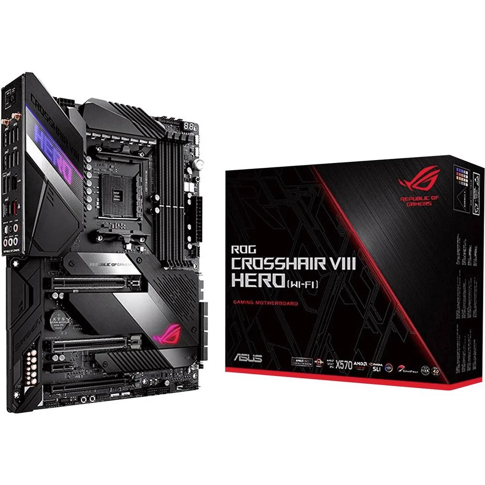 Asus ROG Crosshair VIII Hero (WI-FI) matična ploča Baza AMD AM4 Faktor oblika ATX Set čipova matične ploče AMD® X570 slika