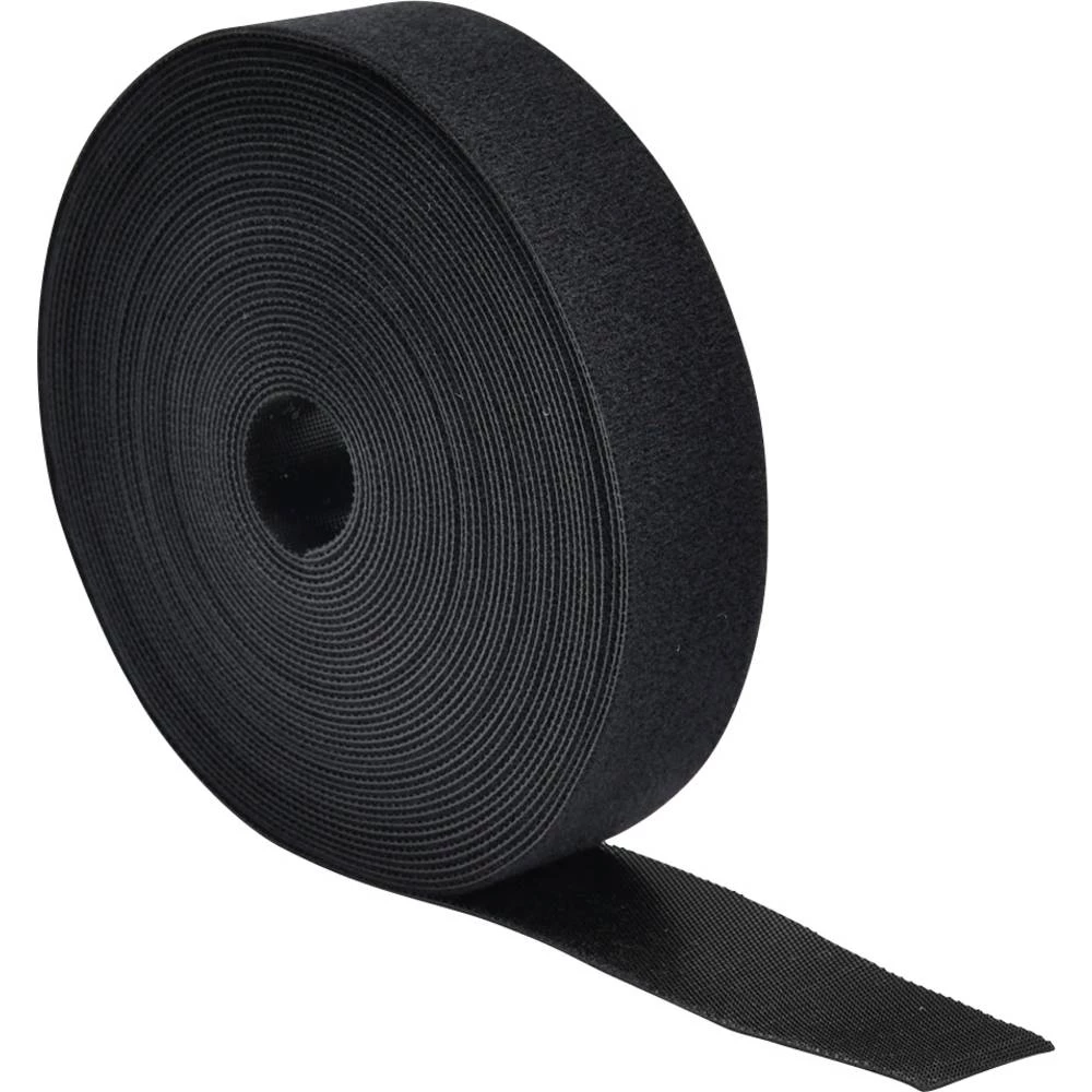 Quadrios 25CA510 prianjajuća traka za povezivanje grip i mekana vunena tkanina crna Roba na metre slika