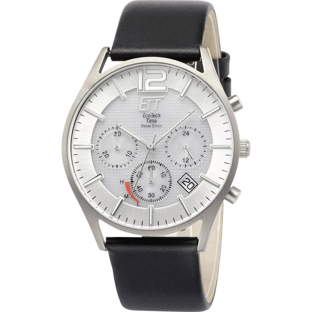 ETT Solarni Kronograf EGT-12050-41L (&Oslash; x V) 42 mm x 11 mm Titan Materijal kućišta=Titan Materijal (narukvica)=Koža slika
