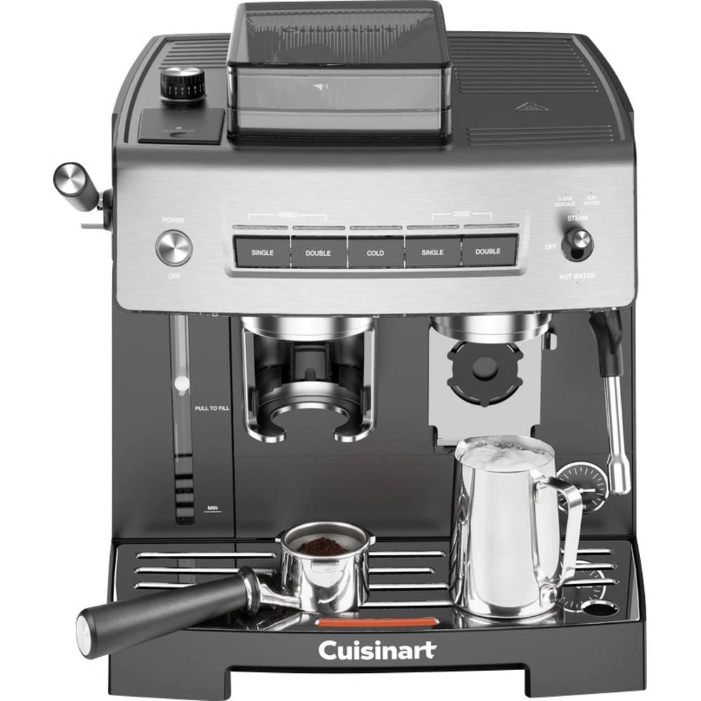 Cuisinart Grind & Brew EM640E aparat za esspreso kavu s držačem filtera crna, srebrna slika