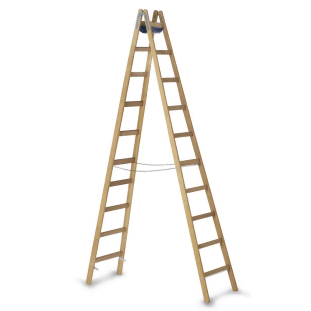 Drvo Dvostruka ljestva sa nivojima Sklopiva ZARGES Z600 40050 17 kg slika