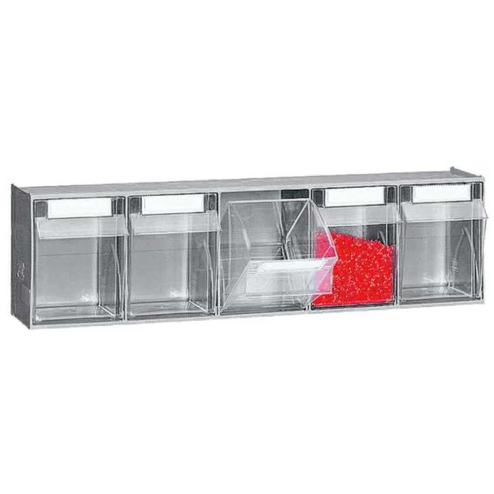 Spremnik za sklopive kutije (Š x V x d) 600 x 164 x 100 mm Siva, Prozirna 1657850 1 ST slika