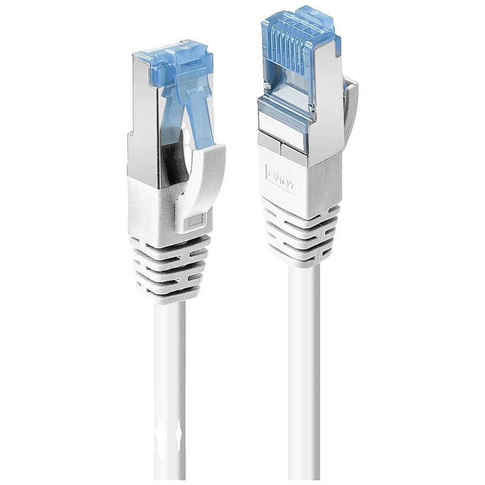 LINDY 47198 RJ45 mrežni kabel, Patch kabel cat 6 S/FTP 10 m bijela  1 St. slika