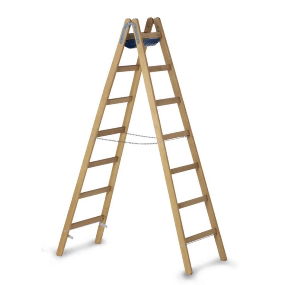 Drvo Dvostruka ljestva sa nivojima Sklopiva ZARGES Z600 40047 13 kg slika