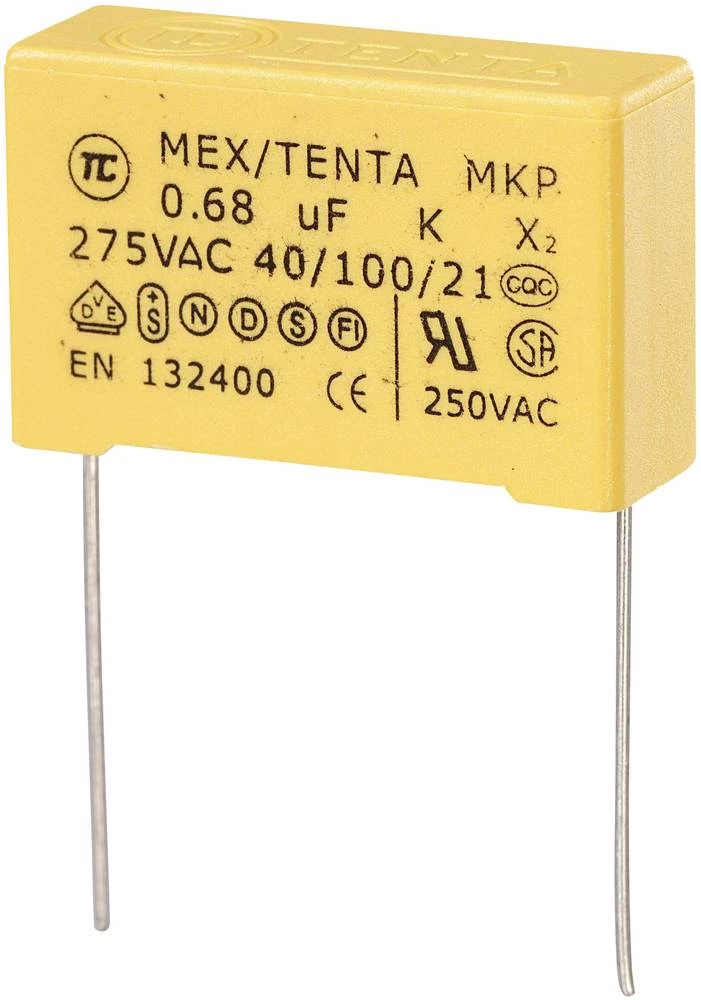 TRU COMPONENTS MKP-X2 MKP-X2-Kondenzator za uklanjanje poremećaja radijalno ožičen 0.68 &micro;F 275 V/AC 10 % 27.5 mm (D x Š x slika