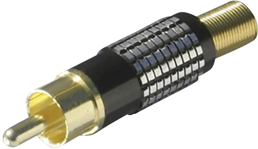 Činč konektor Ravni muški konektor Broj polova: 2 Mono Crna TRU COMPONENTS 1 ST slika