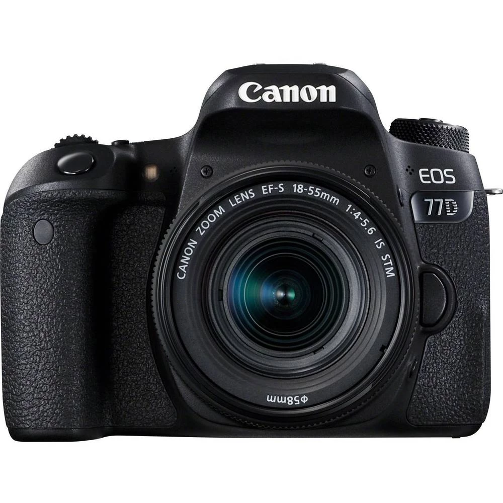 Digitalni SLR fotoaparat Canon EOS 77D Uklj. EF-S 18-55 mm IS STM 24.2 MPix Crna Bluetooth slika