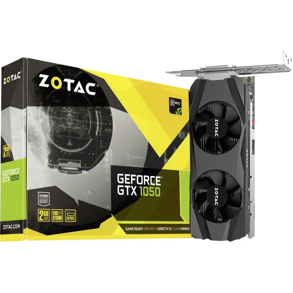 Grafička kartica Zotac Nvidia GeForce GTX1050 2 GB GDDR5-RAM PCIe x16 HDMI&trade;, DVI, DisplayPort slika