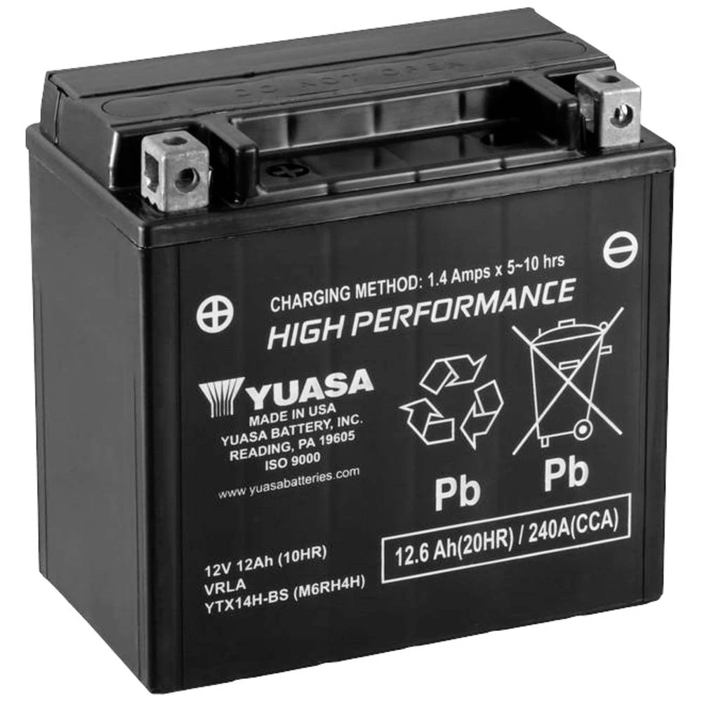 Yuasa YTX14H baterije za motor 12 V 12 Ah slika