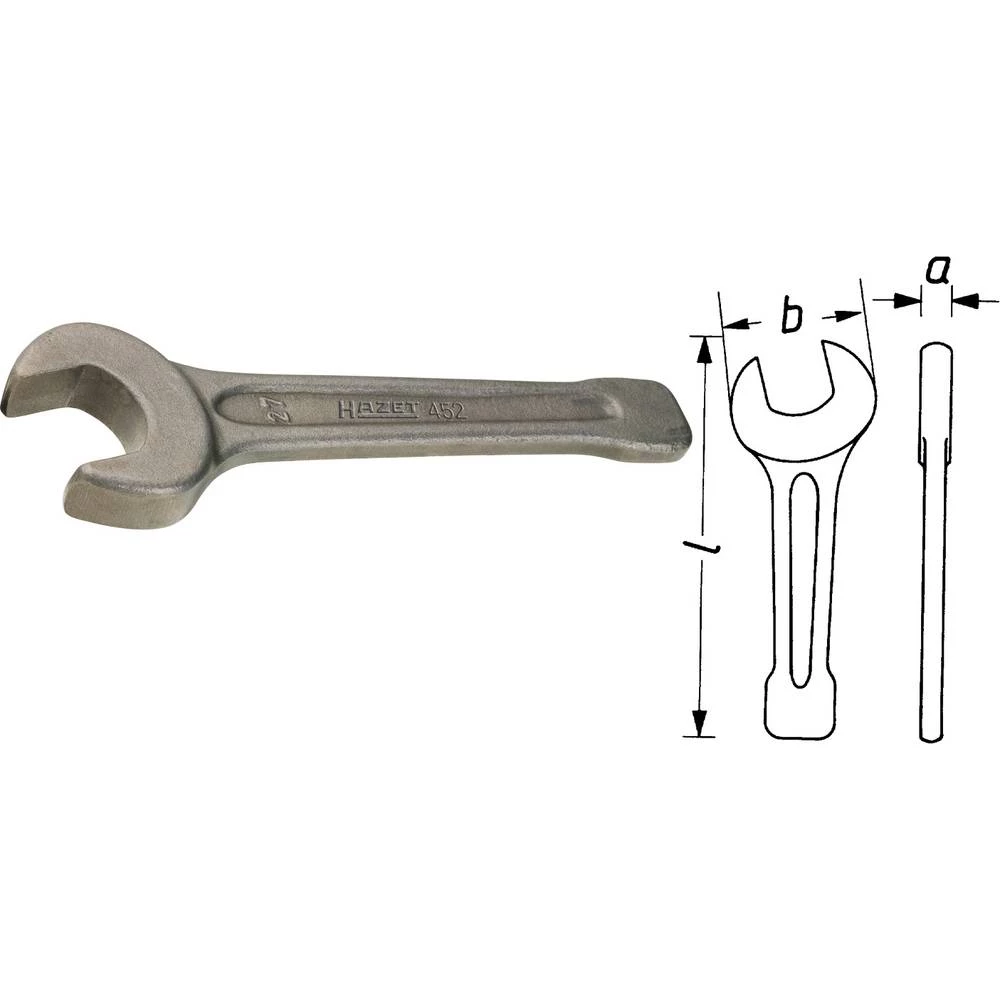 Udarni viličasti ključ 27 mm DIN 133 Hazet 452-27 slika