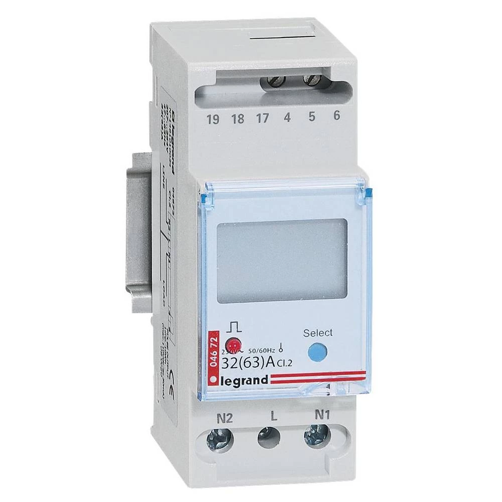 <br>  Legrand<br>  Legrand 004672<br>  e-brojač<br>  <br>  <br>  63 A<br>  <br>  <br>  1 St.<br> slika