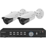 Analogni, AHD, HD-TVI Set sigurnosne kamere 4-kanalni S 2 kamere 1920 x 1080 piksel 1 TB Monacor AXZ-204BVM