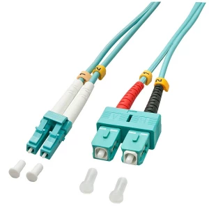 LINDY 46395 Glasfaser svjetlovodi priključni kabel [1x muški konektor LC - 1x SC-utikač] 50/125 µ Multimode OM3 15.00 m slika