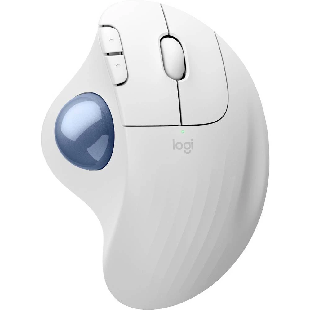 Logitech ERGO M575S Trackball Bluetooth®, bežično plava boja, bijela 5 Tipke 2000 dpi prekidač za palac, s Trackball, ti slika