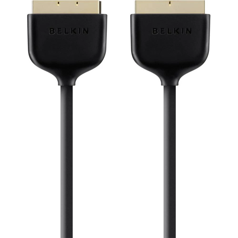 Scart TV, prijamnik Priključni kabel [1x Muški konektor SCART - 1x Muški konektor SCART] 2 m Crna Belkin slika